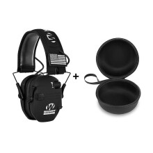(black with case) Earmuffs Active Headphones For Shooting Electronic Hearing Protection Ear Protect Noise Reduction Active Hunting Headphone