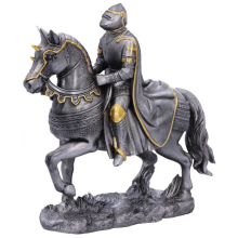 Medieval War Horse and Armoured Knight Rider Mounted Horse Cavalry Resin Model