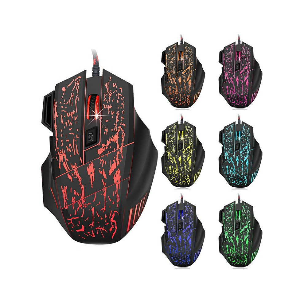 5500 dpi Optical Wired Gaming Mouse LED Backlit Professional Gaming Mouse