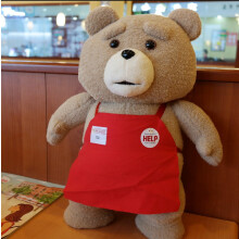 (Red) 43cm Movie Ted Bear Plush Toys Soft Stuffed Doll Teddy Bears Kids Gift Plushies