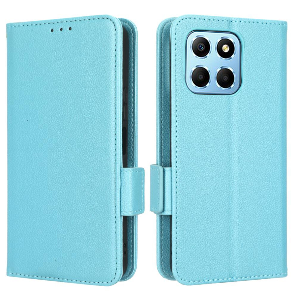 (Light ) Case For Honor 70 Lite Pu Leather Side Buckle Wallet Magnetic Card Slots Holder Blue 764762753115