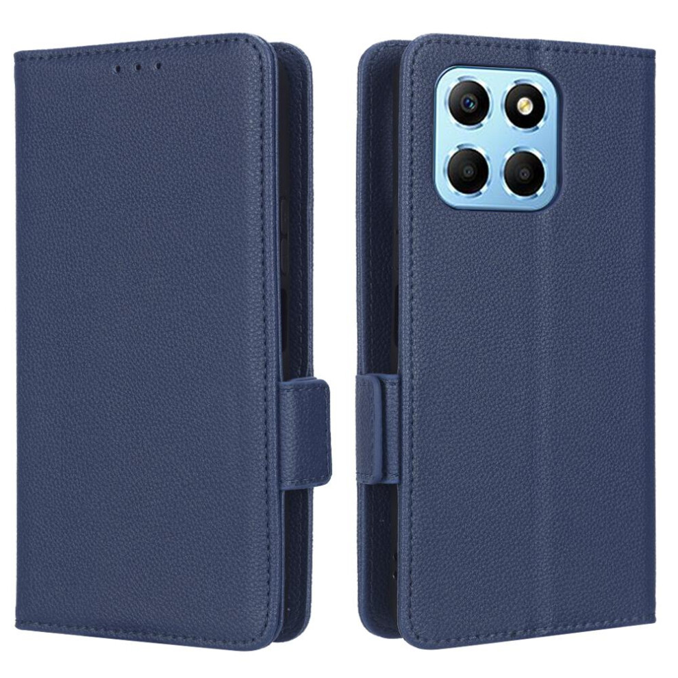 (Blue) Case For Honor 70 Lite Pu Leather Side Buckle Wallet Magnetic Card Slots Holder Blue 764762753108