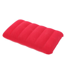 (Red) PVC inflatable outdoor camping pillow portable headrest for travel chin support pad office rest neck pillow Camping Pillow