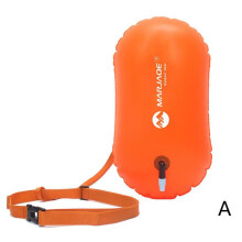 (A) 1pcs PVC Swimming Buoy Safety Buoy Traction Buoy Swimming Inflatable Float Bag Outdoor Swimming Supplies