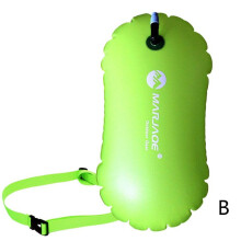 (B) 1pcs PVC Swimming Buoy Safety Buoy Traction Buoy Swimming Inflatable Float Bag Outdoor Swimming Supplies