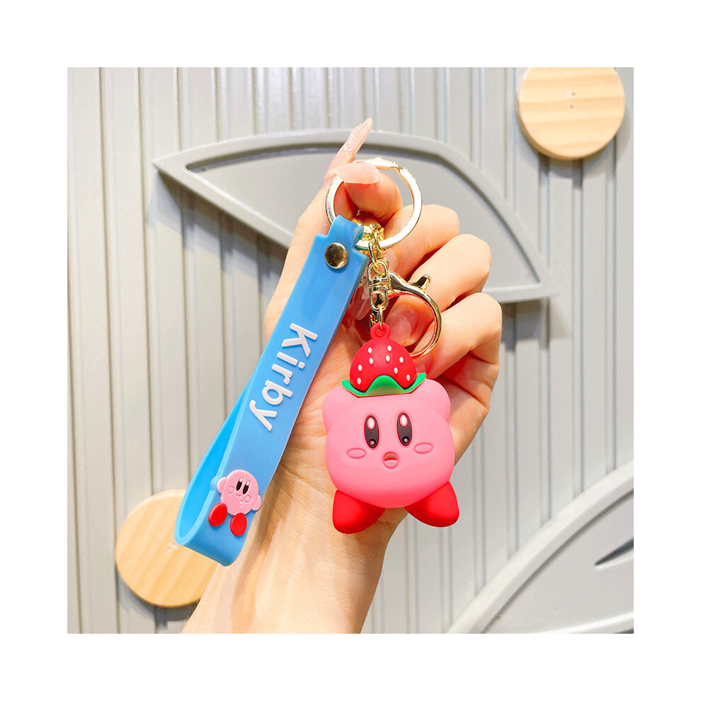 (StyleC) Cute Star Kirby Dripping Glue Keychain Car Backpack Cartoon Figure Bag Pendant
