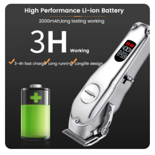 Professional Dog Hair Clipper All Metal Rechargeable Pet Trimmer Cat Shaver Cutting Machine Puppy Grooming Haircut Low Noice 2