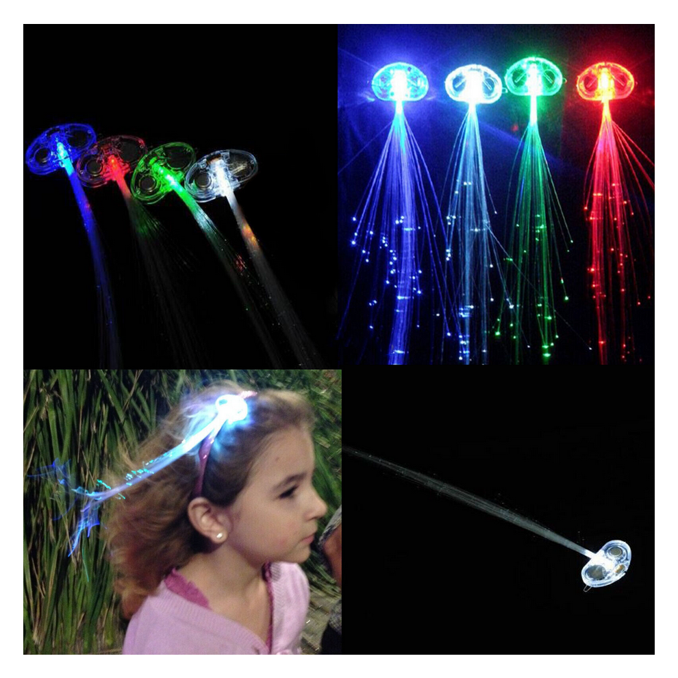 (Green) 6PCS LED Hair Clip Flashing on Braid Light Up Glow In The Dark Party-image-OPC-PDVTVSQ-NEW