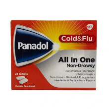 Panadol Cold & Flu All In One Tablets For Cough, Cold & Flu Symptoms 24 Tablets