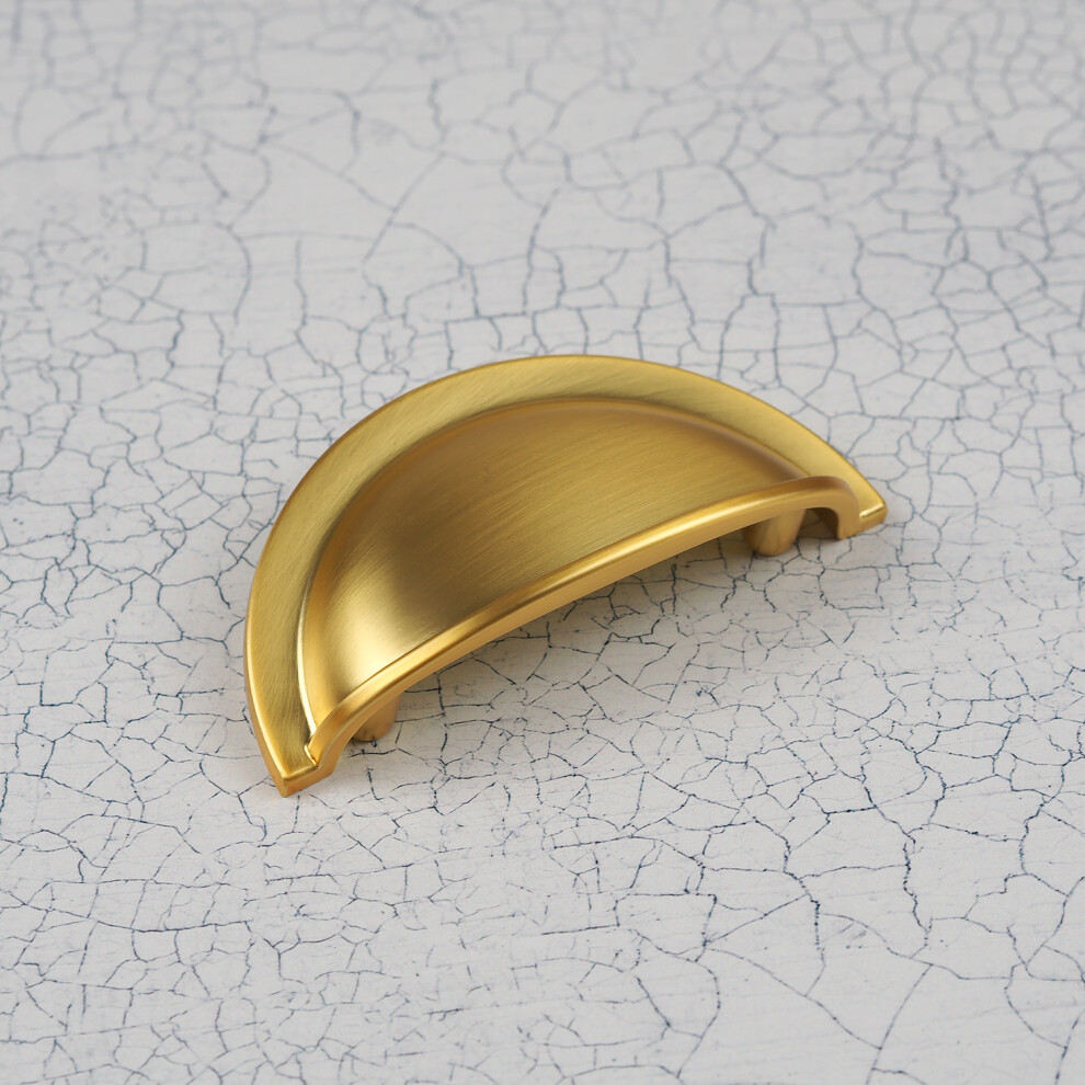 (64Mm Cup Handle) Dark Brass Cabinet Cup Handle & Matching Knobs 5060796709780
