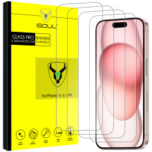 4-Pack Screen Protector for iPhone 15 6.1-Inch Tempered Glass Film [Ultra HD] [3D Touch] [Case Friendly]
