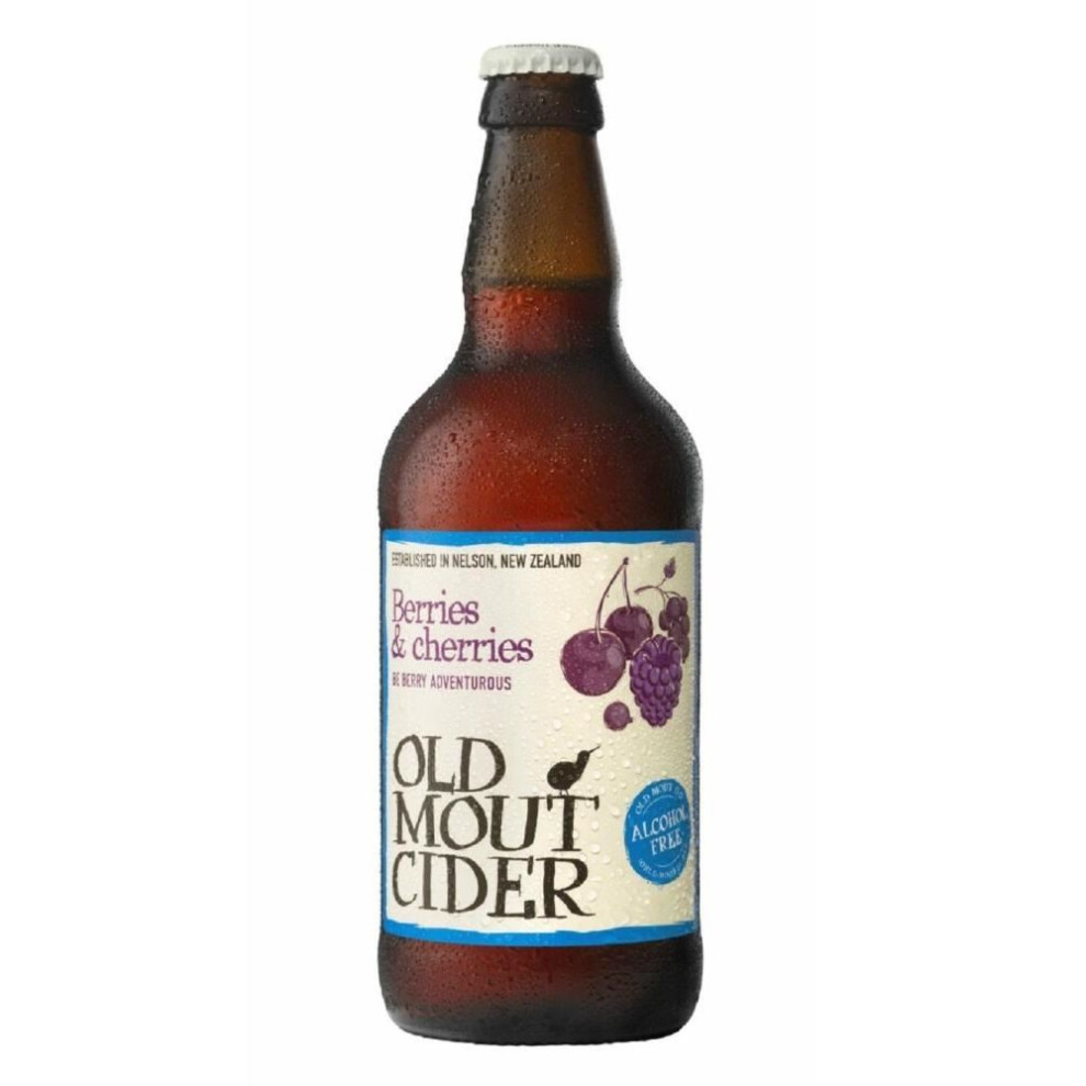 Old Mout Berries & Cherries 0% Alcohol-Free Cider 12 x 500ml Bottles