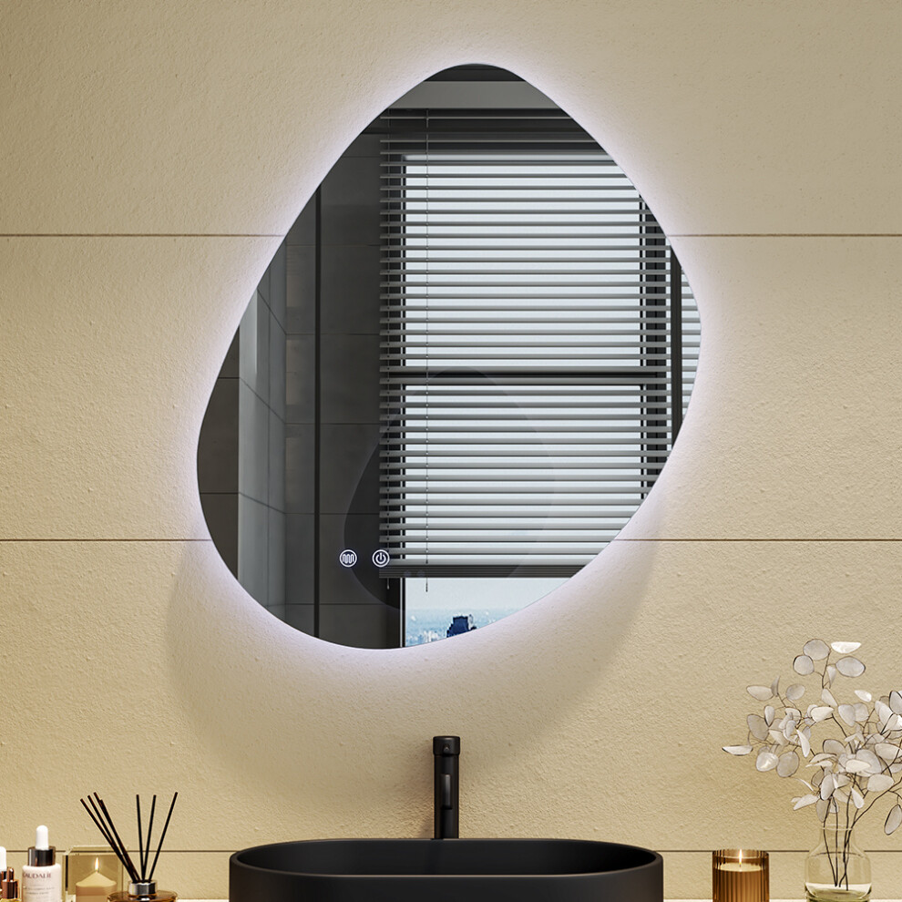 Modern Frameless Irregular LED Wall Mirror