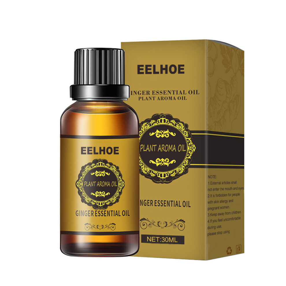 Mdsrjone (30Ml) Ginger Essential Oil, Firming And Slimming Massage, Abdominal Tightening, Thigh Muscle Shaping