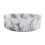 Living And Home Round White Ceramic Marble Effect Texture Countertop Basin Bathroom Sink W 360 mm 3