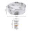 Living And Home Round White Ceramic Marble Effect Texture Countertop Basin Bathroom Sink W 360 mm 6