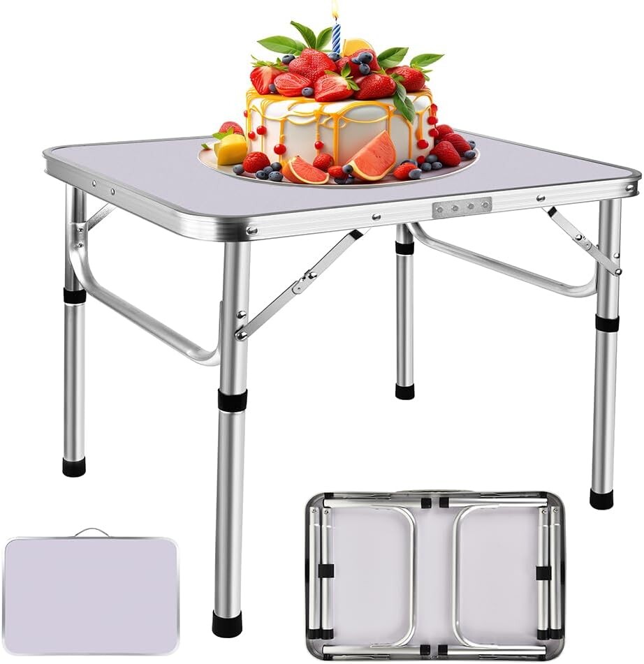 thumbnail image 2 of Lightweight Foldable Table GARLLEN Folding Camping Table - Adjustable Height Portable Outdoor Table With Storage Roll-up Outdoor Table 2 of 13