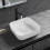 Living And Home Square Rounded Corners White Ceramic Countertop Basin Bathroom Sink W 390 mm 2