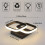 (Black Square) 1pc 3 Color LED Ceiling Light, 22 W Modern Flush Mount Ceiling Light 2