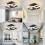 (Black Square) 1pc 3 Color LED Ceiling Light, 22 W Modern Flush Mount Ceiling Light 9