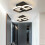 (Black Square) 1pc 3 Color LED Ceiling Light, 22 W Modern Flush Mount Ceiling Light 3