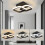 (Black Square) 1pc 3 Color LED Ceiling Light, 22 W Modern Flush Mount Ceiling Light 4