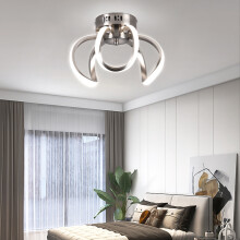 (Nickel White Light, C023) 1pc 3 Colors Hallway, Modern Acrylic LED Ceiling Bedroom Bathroom Kitchen Balcony Hallway Stair Light, Creative Design Curve Ceiling Light