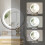ELECWISH LED Mirror Dressing Table with Stool - 1-Drawer Vanity Set, Side Shelves, Dimmable 3-Mode Lighting, Easy Assembly 4