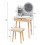 ELECWISH LED Mirror Dressing Table with Stool - 1-Drawer Vanity Set, Side Shelves, Dimmable 3-Mode Lighting, Easy Assembly 5