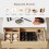 ELECWISH LED Mirror Dressing Table with Stool - 1-Drawer Vanity Set, Side Shelves, Dimmable 3-Mode Lighting, Easy Assembly 6
