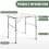 Aluminium Folding Camping Table 75 X 55cm Garden Table Side Table Picnic Table Foldable Height Adjustable 2
