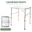 Aluminium Folding Camping Table 75 X 55cm Garden Table Side Table Picnic Table Foldable Height Adjustable 5