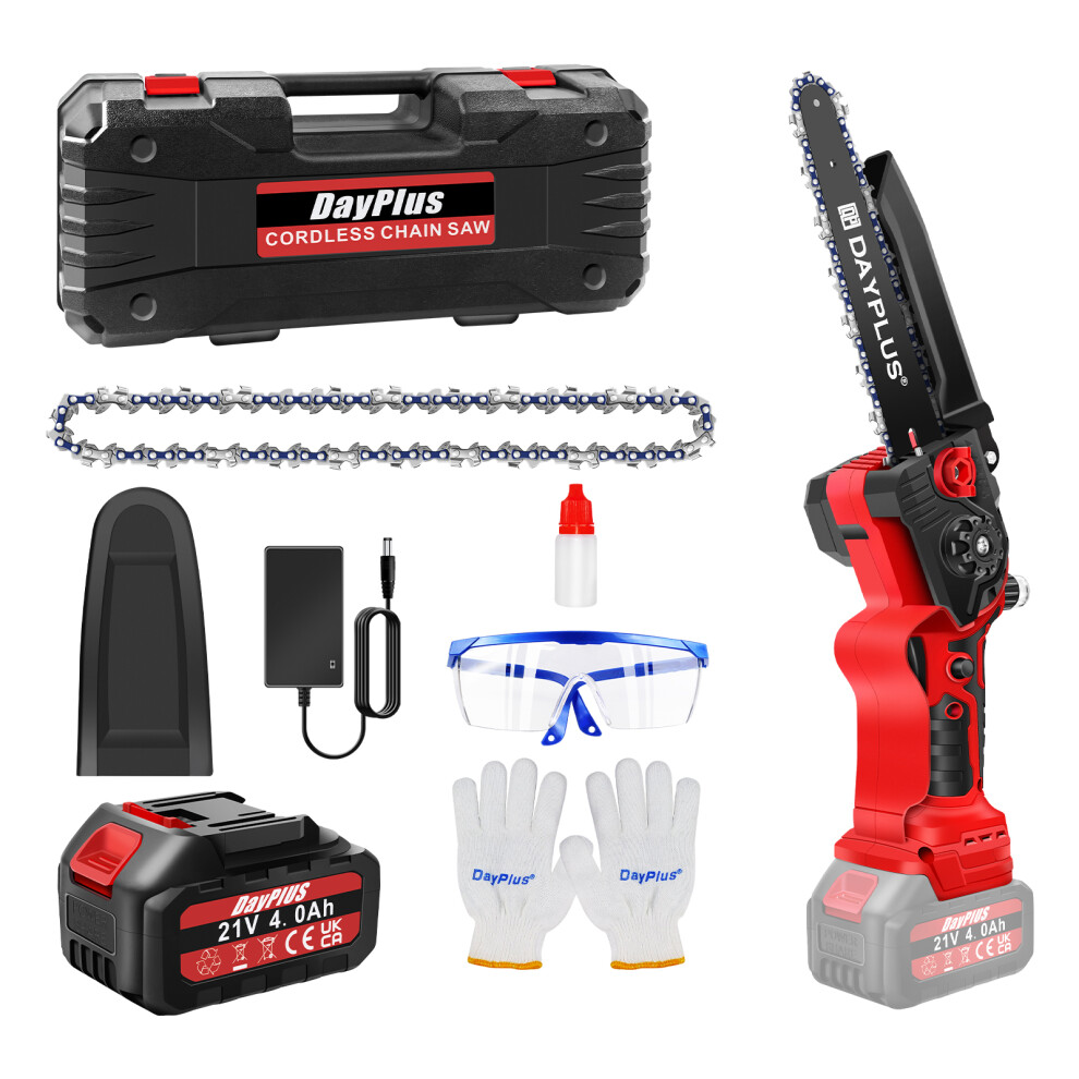 (8 inch with One Battery) Chainsaw 6-Inch Coldless Chainsaw Battery Powered Chainsaw Makita Compatible-image-OPC-PDVV5KD-NEW