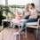 Aluminium Folding Camping Table 75 X 55cm Garden Table Side Table Picnic Table Foldable Height Adjustable 10