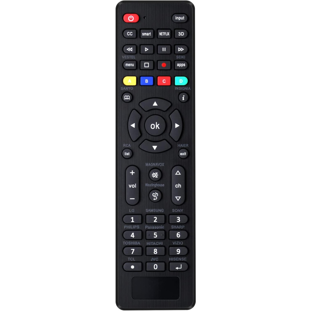 Universal Tv Remote For Lg,Samsung, Tcl, Philips, Vizio, Sharp, Sony, Panasonic, Sanyo, Insignia, Toshiba And Other Brands Lcd Led 3D Hdtv Smart Tv 6964187731079