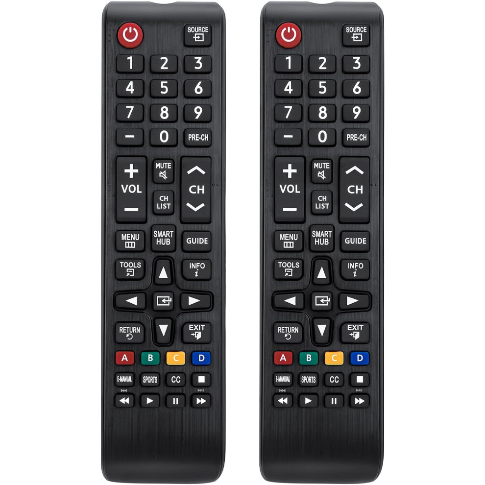 (Pack of 2) Universal for Samsung TV Remote, Replacement for Samsung Smart TV - LED LCD HDTV QLED SUHD UHD 4K 3D TV