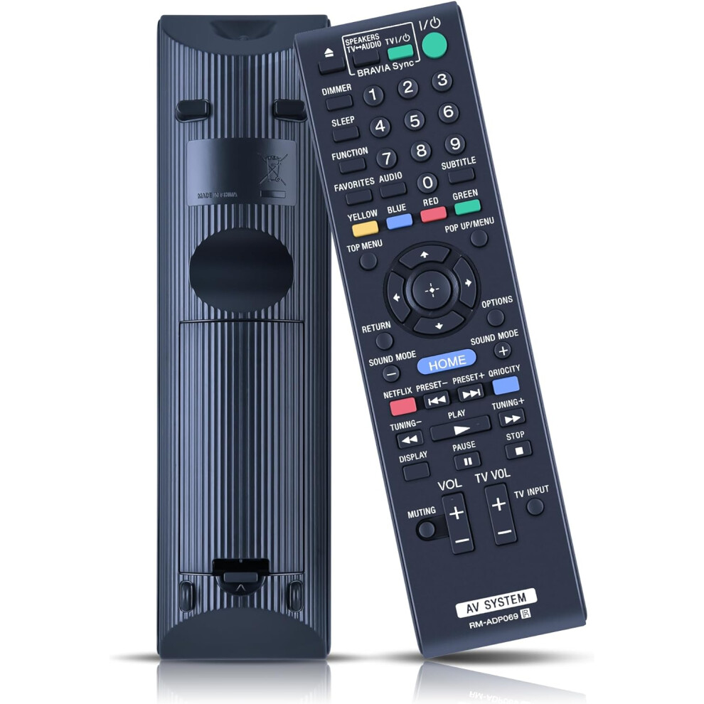 (Rm-Adp069 Sub Rm-Adp072) Universal Remote Control For Sony Blu-Ray Dsic Dvd Playerï¼ Replacement Dvd Remote Control For Sony Audio Video Av Systemï¼ 6964187732786