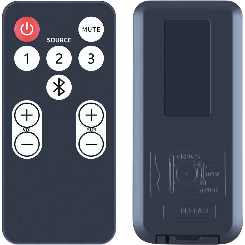 (For Polk Soundbar-Re15031) Replacement Surroundbar Remote Control Compatible For Polk Audio Sound Bar Re15031 5000 3000 6500Bt 6000 2000 4000 9000 Sb 6964187732793