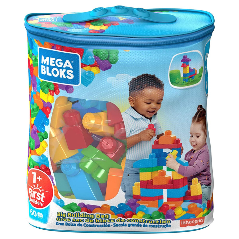 Fisher-Price Fisher-Price Mega Bloks Big Building Bag 60Pc Blue