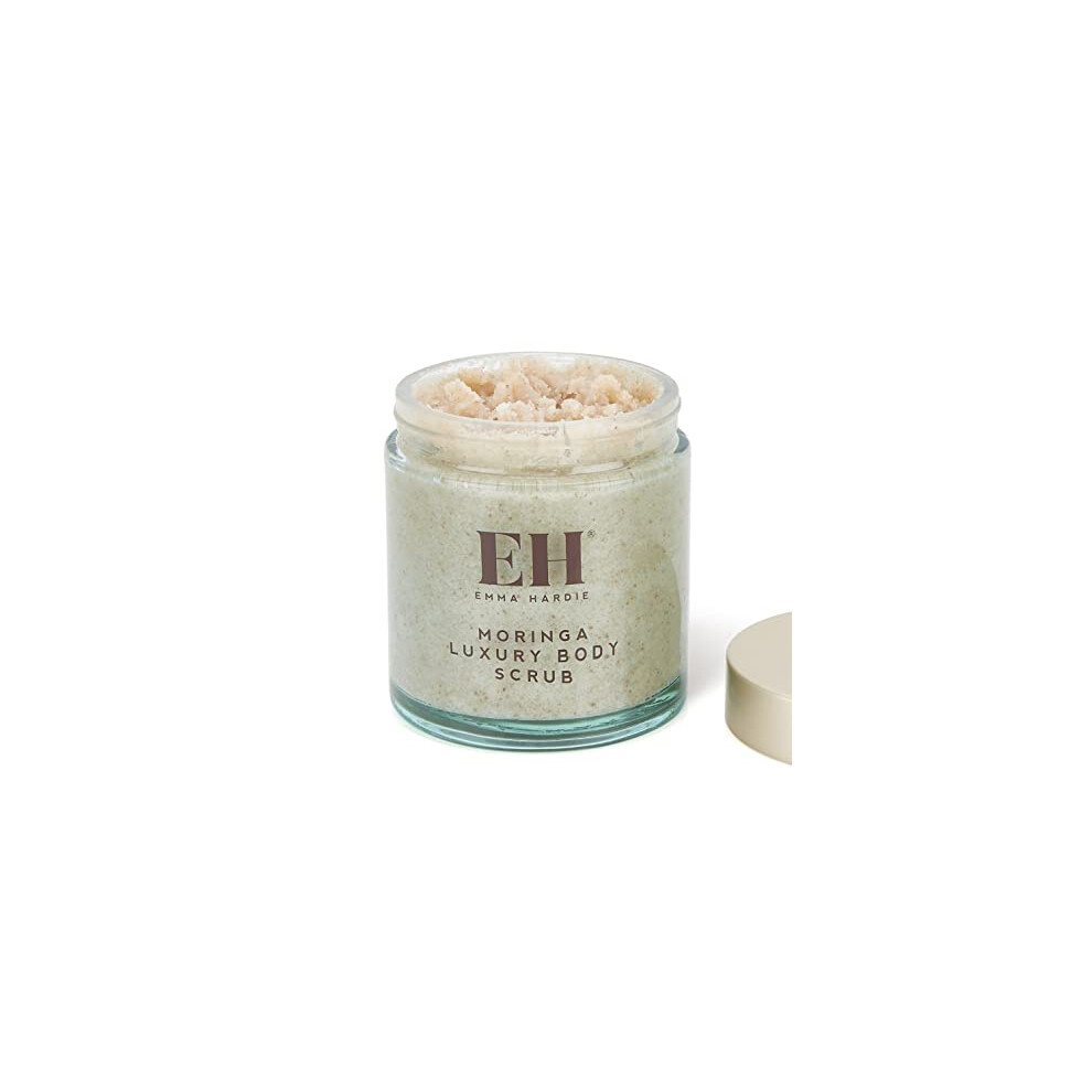 350g Moringa Luxury Body Scrub with Himalayan Pink Salt, Moringa and Sweet Almond Oil, Detoxifies and Exfoliates Skin, For All Skin Types, Vegan &