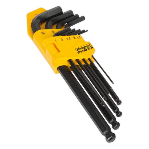 Sealey Siegen By Sealey 9pc Long Ball-End Hex Key Set - S01093 1