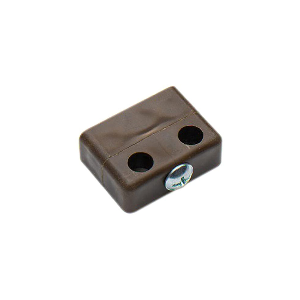 Merriway Bh01818 (20 Pcs) Knockdown Furniture Connector Jointing Block Fittings Brown - Pack Of 20 Pieces 5013249351234