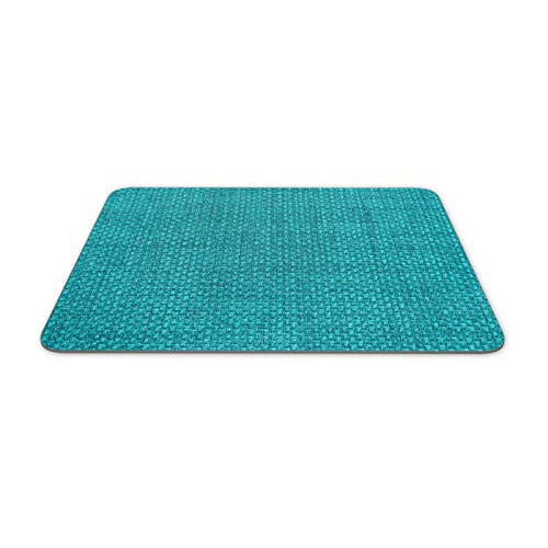 Turquoise Hessian Fabric Material Mouse Mat Pad - Funky Computer Fun #15093 1