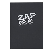 - Ref 3363C - Zap Book Recycled Glued Sketch Book (160 Pages) - A6 (105 x 148mm), 80gsm Recycled Paper, Acid Free, pH Neutral - Black Cover
