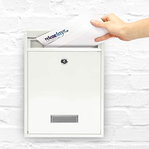 Mailbox/Letterbox Lockable Door, White 1