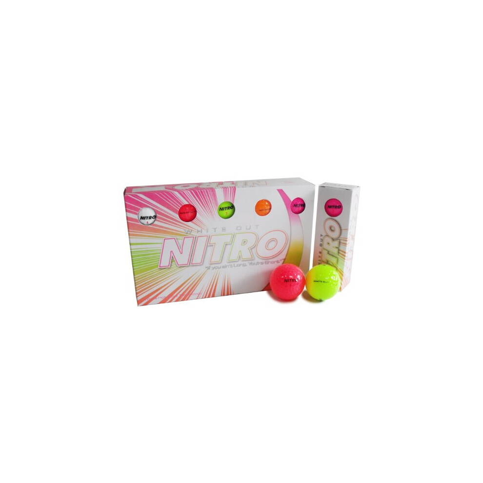 White Out Golf Balls (Pack of 15) - Multi-Colour