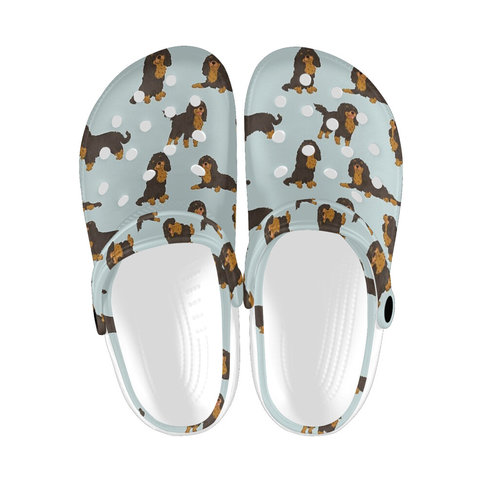 (Black Tan Cavalier King Charles Spaniel Dog_9697) Garden Clogs Shoes for Mens & Womens & Kids Clog Slippers Sandals