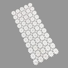 White Flower Runners Lace Table Cloth Shower Dresser Scarf for Home Kitchen Wedding Banquet Tea Table TV Cabinet Dining Table Heat Insulation Table