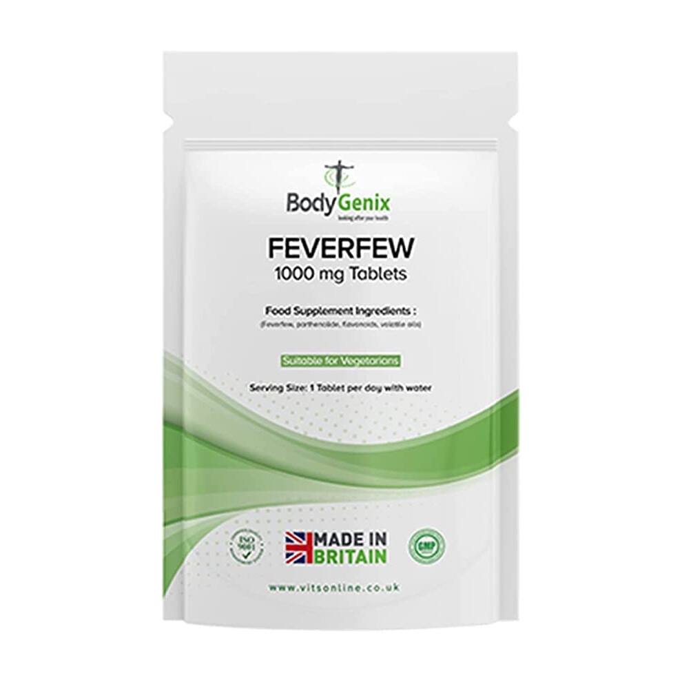 Photos - Vitamins & Minerals Feverfew 1000mg Tablets - Migraine Headaches Relief Joints Health Anti Inflammatory Natural Supplement - 120 Tablets 4 Month