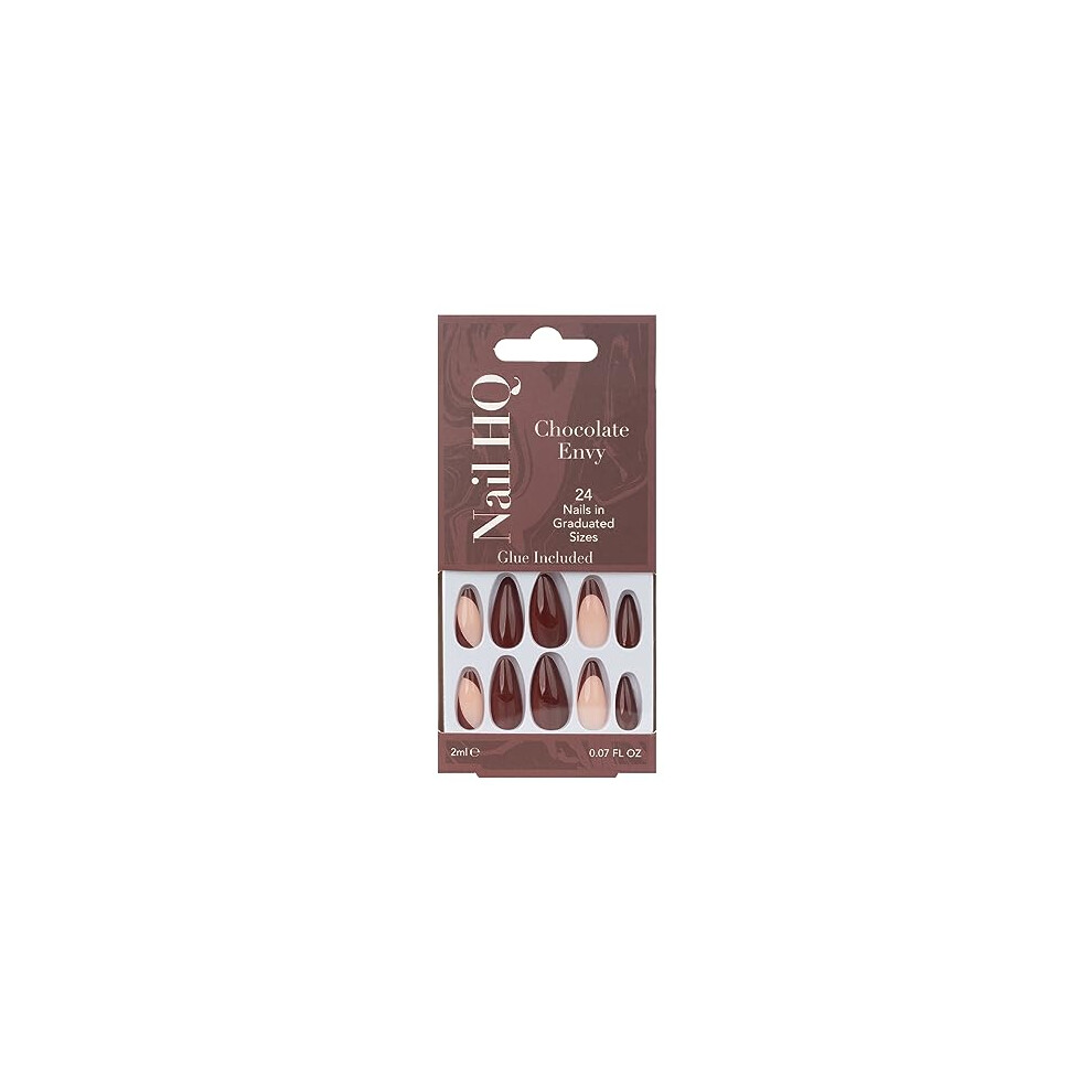 Nail Hq Chocolate Envy Almond Nails